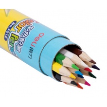 得力（deli）7012 彩色铅笔桶装 12色