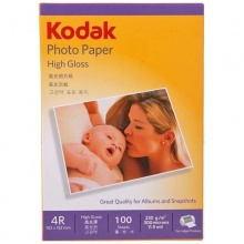 柯达Kodak 4R/6寸 230g高光面照片纸/喷墨打印相片纸 100张/包