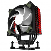 爱国者（aigo）冰魄K4冰光版 红光 CPU散热器（多平台/支持AMD4/智能温控/单色呼吸灯闪烁/12CM风扇/附硅脂）