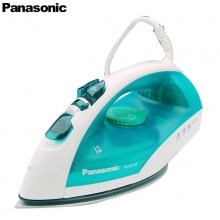 松下（Panasonic）蒸汽电熨斗家用手持电烫斗蒸汽熨烫机喷水喷雾烫衣服NI-E410T 蓝绿色NI-E410T