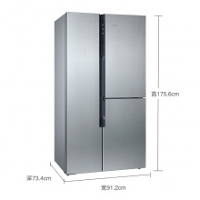 西门子（SIEMENS） 569升零度保鲜对开三门冰箱变频独立三循环KA96FA46TI