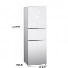 西门子（SIEMENS） 274升 三循环制冷 三门冰箱 KG28US12EC 白色