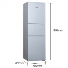西门子（SIEMENS） KG28UA290C 274升三门冰箱零度保鲜LED内显 银色