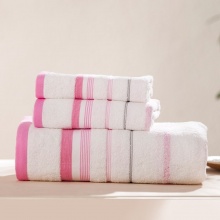 洁丽雅 毛巾 方巾 浴巾 纯棉三件套装 简易包装