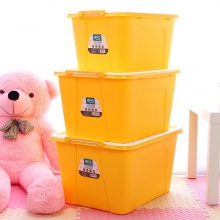 茶花收纳箱塑料大号整理箱玩具杂物储物箱衣服收纳盒 68L两个