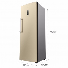 容声(Ronshen) 252升风冷无霜冷柜 电脑冰柜 立式冷冻柜 家用冷冻电冰箱 一级能效 典雅金BD-252WY