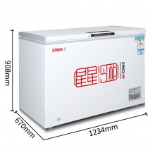 星星（XINGX）355升 商用卧式冰柜 单温单箱冰箱 冷藏冷冻转换冷柜 把手温显 顶开门 BD/BC-355E