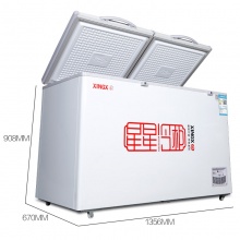 星星（XINGX） 双温双箱冰柜 大冷冻小冷藏 卧式冰箱 大容积商用顶开门冷柜 370升 BCD-370E