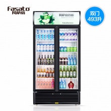 凡萨帝（Fasato） 493升双门展示柜冷藏柜 立式 冰柜商用家用 冰箱饮料水果保温保鲜柜