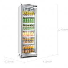 凡萨帝（Fasato） 双门展示柜 冷藏柜 冷冻柜 保鲜柜 立式冰柜 商用冰箱 风冷无霜饮料柜 单门平头款60B+高端风冷+自动回弹门