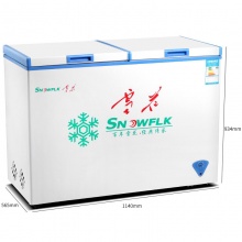雪花 （SNOWFLK） 商用冷柜 冷藏冷冻双温冷柜 家用卧式商用冰柜 BCD-319S 319白色