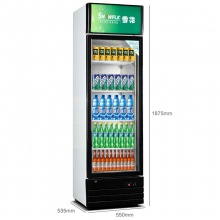 雪花 （SNOWFLK）商用冰柜冰箱展示柜保鲜柜立式冷藏柜商用冰箱展示柜饮料柜冷柜冷藏陈列 单门绿黑色升级版