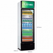 雪花 （SNOWFLK）商用冰柜冰箱展示柜保鲜柜立式冷藏柜商用冰箱展示柜饮料柜冷柜冷藏陈列 单门绿黑色升级版