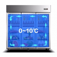 雪花 （SNOWFLK）冷藏冷冻保鲜冰柜 展示柜冷柜 点菜柜 饮料柜 陈列柜 商用厨房冰箱 BD/BC-722三门