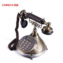 中诺（CHINO-E） S007 仿古电话机座机/复古风情传承经典/来电背光/来电语音报号 青铜色
