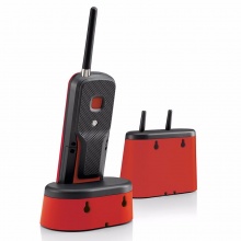 摩托罗拉 Motorola O202C 电话机 远距离数字无绳套装 橙色背光电话簿中英文显示菜单可扩展 无线座机(红色)