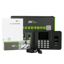 中控智慧（ZKTeco） ZK3960 彩屏指纹考勤机打卡签到机器上班科技识别机器 黑色 标配+8GU盘+电子发票(纸质联系客服)