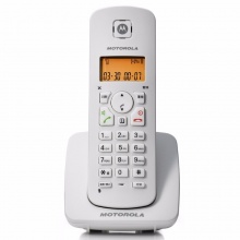 摩托罗拉(Motorola)C4203C数字无绳电话机/座机/子母机来电显示低辐射家用办公一拖三固定无线座机(白色)