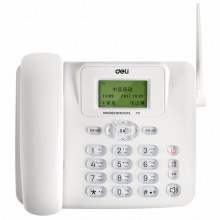 得力（deli） 770 移动联通SIM插卡电话机 来电显示座机 固定电话无绳 语音播报（典雅白）