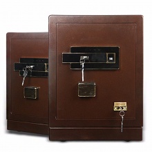 迪堡 保险柜家用电子指纹密码锁大小型全钢保险箱办公3C认证古铜锤纹K1系列 80K1-D电子（宽520*深450*高880）