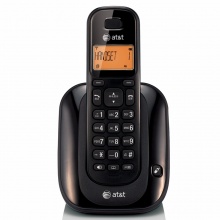 AT&T EL31109CN 黑色数字无绳电话机座机单机免提通话背光家用办公固定无线电话