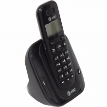 AT&T EL31109CN 黑色数字无绳电话机座机单机免提通话背光家用办公固定无线电话