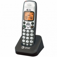 AT&T EL54109BCN 数字无绳电话机座机子母机 中文菜单录音家用一拖一固定无线有绳黑色
