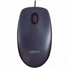 罗技（Logitech）M90 有线鼠标 即插即用 舒适可靠 黑色