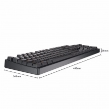 达尔优（dareu）DK100 104键游戏机械键盘 黑色 黑轴 绝地求生吃鸡利器