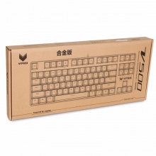 雷柏（Rapoo） V500合金版 游戏机械键盘 游戏键盘 吃鸡键盘 电脑键盘 笔记本键盘 黑色 茶轴