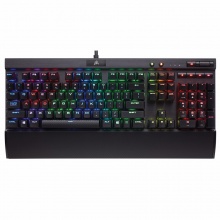 美商海盗船（USCorsair）Gaming系列 K70 LUX RGB 幻彩背光机械游戏键盘 黑色 红轴 绝地求生吃鸡键盘
