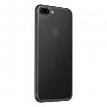 倍思(Baseus)苹果7/8plus手机壳iphone7/8Plus手机套磨砂保护套超轻薄裸机手感保护壳全包男女款5.5寸 透黑色