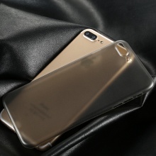 倍思(Baseus)苹果7/8plus手机壳iphone7/8Plus手机套磨砂保护套超轻薄裸机手感保护壳全包男女款5.5寸 透黑色