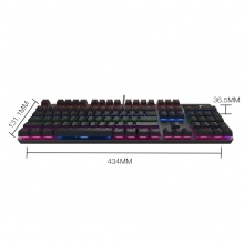 雷柏（Rapoo） V500PRO 混光机械键盘 游戏键盘 吃鸡键盘 背光键盘 电脑键盘 笔记本键盘 黑色 青轴