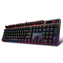 雷柏（Rapoo） V500PRO 混光机械键盘 游戏键盘 吃鸡键盘 背光键盘 电脑键盘 笔记本键盘 黑色 红轴