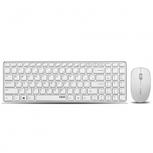 雷柏（Rapoo） 9300P 无线鼠标键盘套装 无线键盘鼠标套装 无线键鼠套装 电脑键盘 笔记本键盘 纤薄键盘 白色