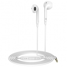 毕亚兹(BIAZE) 手机耳机入耳式 线控带麦有线通用耳塞 重低音 男女适用于苹果iphone/安卓/华为/三星 E12白色
