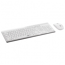 雷柏（Rapoo） X8100 无线鼠标键盘套装 无线键盘鼠标套装 无线键鼠套装 多媒体键盘 电脑键盘 笔记本键盘 白色