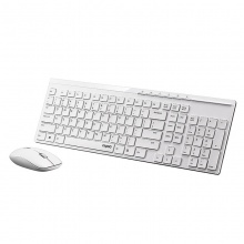 雷柏（Rapoo） X8100 无线鼠标键盘套装 无线键盘鼠标套装 无线键鼠套装 多媒体键盘 电脑键盘 笔记本键盘 白色
