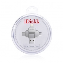 iDiskk 通吃小怪兽 苹果手机u盘64G USB3.0迷你四口优盘兼容苹果/安卓/电脑四合一