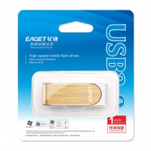 忆捷（EAGET）F50 USB3.0高速情侣金属U盘64G 360度旋转款金色
