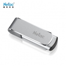 朗科（Netac）U388 U盘64GB USB3.0高速 360度旋转金属车载U盘 闪存盘 银色