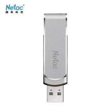 朗科（Netac）U388 U盘64GB USB3.0高速 360度旋转金属车载U盘 闪存盘 银色