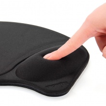 宜客莱(ECOLA) 护腕鼠标垫 超舒适人体工学创意办公加厚加大手腕托腕垫 黑色EF-Ez1BK