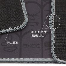 宜适酷（EXCO）手指人游戏鼠标垫 大号 包边桌垫 锁边键盘垫  MSP026M 灰