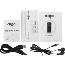 爱国者(aigo) 录音笔 R5530 16G 微型 专业高清远距降噪 MP3播放器 炫黑6.6mm轻薄机身 带背夹 黑色
