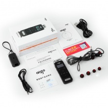 国者（aigo）录音笔 R6635 微型 专业 高清远距降噪 正品 触摸屏幕 学习/会议采访取证 8G 黑色