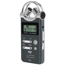 爱国者（aigo）R6601 8G 录音笔微型专业 高清远距离降噪 MP3播放 声控 灰色 2件套(录音笔+爱国者1A充电器)