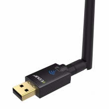 EDUP EP-DB1608 600M 增强型双频 USB无线网卡 台式机 wifi接收器 2.4G-5.8G双频兼容，抗干扰