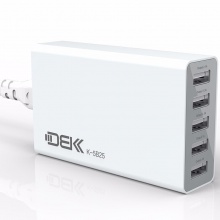 迪比科（DBK）多口usb充电器 5v2a桌面带线插头 手机电源适配器 充电头1A 安卓通用多孔万能充
